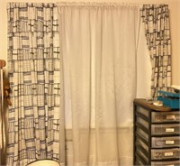 Mid-Century Linen Curtains - Aase's Office