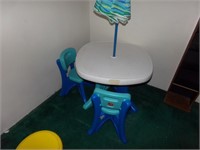 STEP 2 TABLE & CHAIRS-2 STOOLS