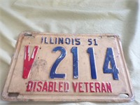 1951 Illinois Lic. Plate