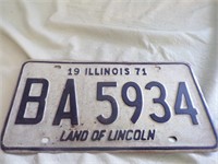1971 IL. License Plate
