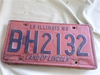 1969 IL. License Plate