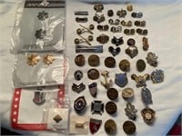 Large lot of mostly military pins