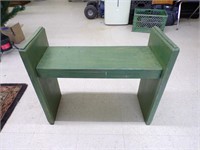 Pair of Green Wooden Benches