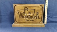 Woolrich Clothing Two Sided Wooden Display