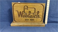 Woolrich Clothing Two Sided Wooden Sign