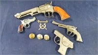 US Army Pins and Toy Pistols