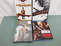4 NEW IN PACKAGES DVDS