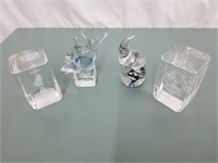 4 GLASS-HEAVY-PAPERWEIGHTS