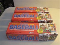 3 Sealed 1988 Fleer Baseball Cards Complete Sets