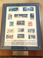 Custom Space missions stamp plaque