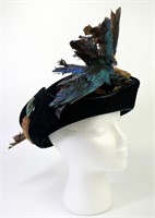 Rare 1890s Taxidermy Bird Bonnet - MUST SEE!