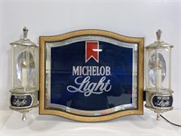 Vintage Michelob Light Beer lantern bar mirror