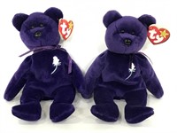 Two TY original beanie baby "Princess" bears