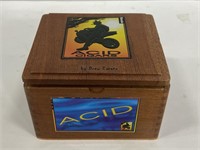 ACID blondie brand wooden cigar box