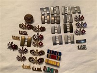 Military pins sterling double bars & more