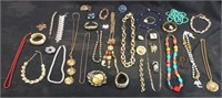 VINTAGE COSTUME JEWELRY, NECKLACES, PINS