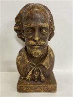 Vintage sculpted bust of William Shakespeare