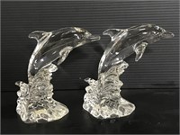 Wonders of the Wild lead crystal dolphins