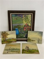 Collection of original art paintings on canvas