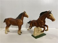 Pair of vintage horse figures