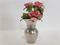 Restoration hardware vase w/ flowers