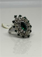 18K HGE CLUSTER RING