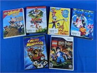 Assorted kids DVD's and one Lego Harry Potter Wii