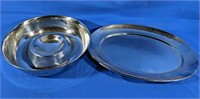 Chips and dip tray and serving platter, made in