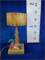 Unique wooden designer table lamp 18" H