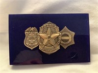 Dallas police badge plaque in Lucite