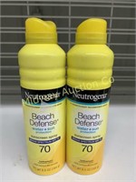 2 neutrogena SPF 70 sunscreen