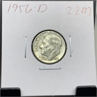 1956-D ROOSEVELT SILVER DIME