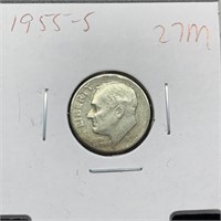 1955-S ROOSEVELT SILVER DIME