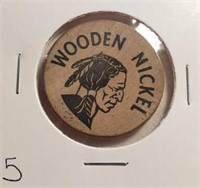 O's Gold Hybrid Wooden Nickel