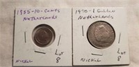 1955 1970 Netherland Coins