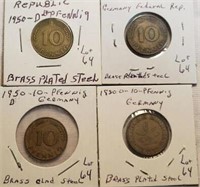 4-1950D German 10 Pfenning