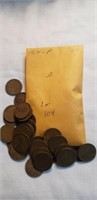 1924 Bag of 31 Wheat Cents