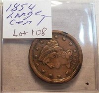 1854 Large One Cent