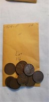 1929 Bag of 11 Wheat Cents