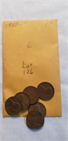 1930 Bag of 6 Wheat Cents