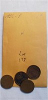 1936 Bag of 4 Wheat Cents