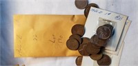 1946D Bag of 22 Wheat Cents