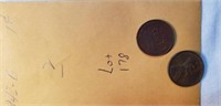 1942D Bag of 2 Wheat Cent