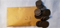 1950S Bag of 28 Wheat Cents