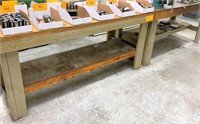 (3) HEAVY DUTY WOOD WORKBENCHES (*See Photos)
