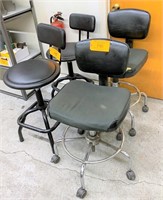 (4) SHOP CHAIRS
