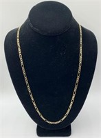 14k Figaro Chain Necklace 13.8g