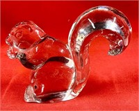 Solid Clear Glass Squirrel