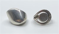 2 Sterling Mid Century Style Rings