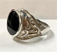 Men's Sterling Ring w/ Onyx Stone